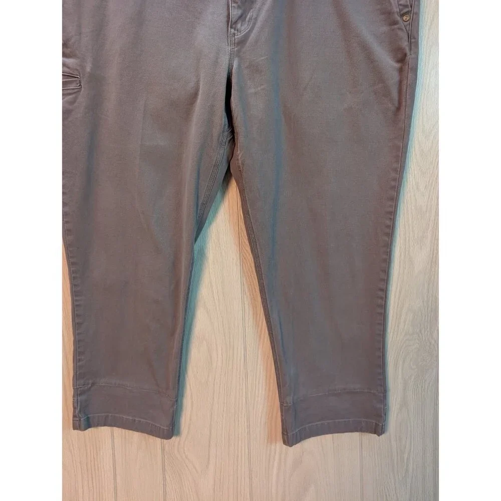 Duluth Trading Co Pants Mens 40x30 Flex Ballroom Khaki Flat Front Work Outdoor